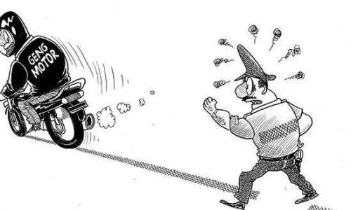 Karikatur Geng Motor (sumber : starjogja.com)