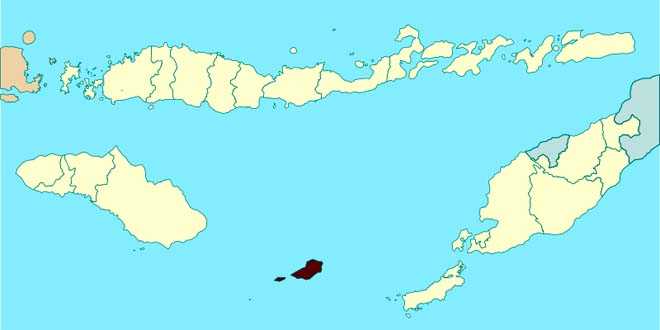 Peta NTT (arsir merah, pulau Sabu Raijua)