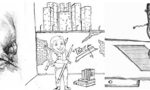 Ilustrasi tarian pena