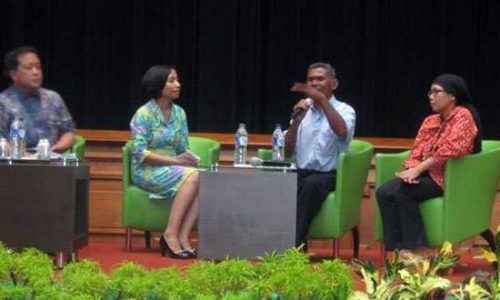 Kamilus Tupen saat menjadi pembicara pada kegiatan Festival Sobat Bumi dari Pertamina Foundation di Jakarta (ist)