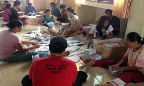 KPU Denpasar Mulai Lakukan Pelipatan Surat Suara (ist)