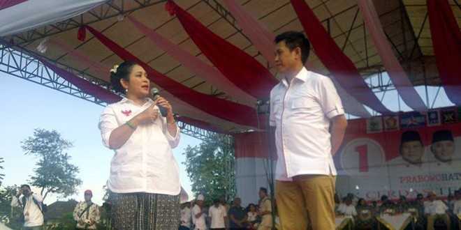 Titiek Prabowo dan Eko Patrio saat kampanye di Denpasar (ist)