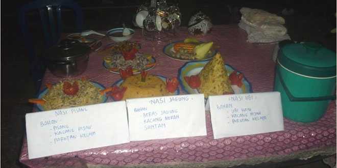 Hasil Lomba Masak Makanan Lokal yang digelar AMMAPAI Kupang bekerjasama dengan Pemkab Lembata di Desa Aulesa (foto: doc.ammapai)