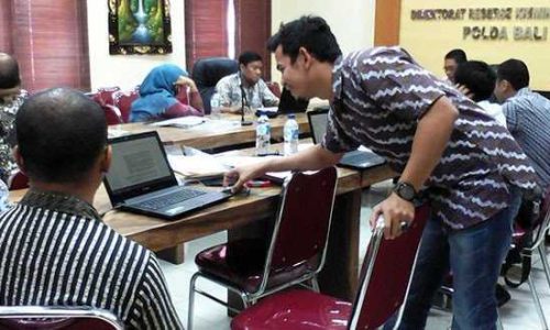 Pemeriksaan Saksi kasus dugaan korupsi BP3TKI di Polda Bali(foto: kresia)