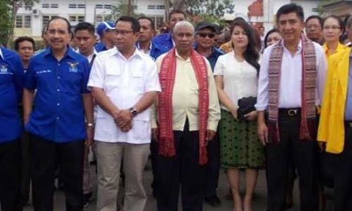 Paket ‘Sahabat’ bersama Petinggi Partai Pendukung saat berada di Belu