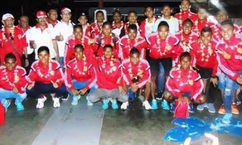 Tim sepak bola Pra PON NTT tiba di bandara Ngurah Rai Bali (foto sabonnama)