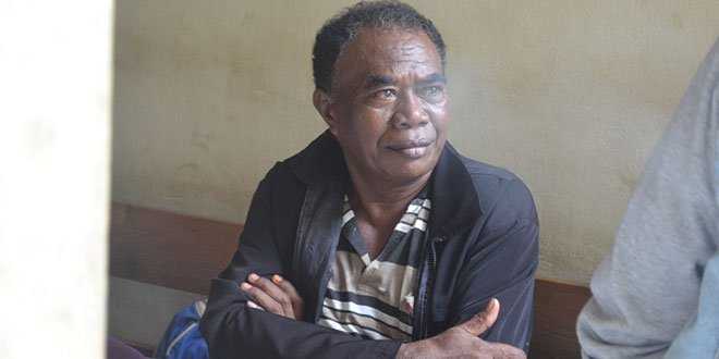 Foto : Goris D Krova saat ditemui di polres Lembata (foto: sandrowangak)