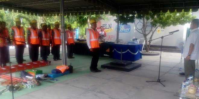 FOTO : Apel Siaga PLN untuk memastikan ketercukupan pasokan listrik selama perayaan Harnus. (foto:alextaum)