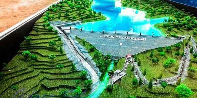 Foto : Maket Bendungan Napun Gete (ist)