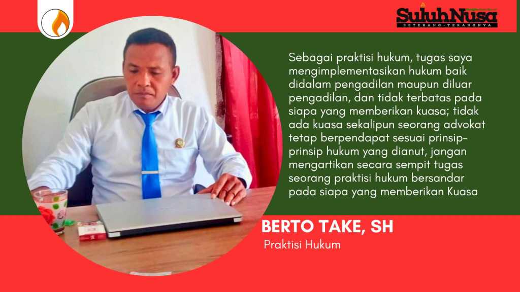 Dinilai Langgar Kode Etik, Berto Take : “Saya Berdiri Tegak Agar Kasus Ini Lebih Terang”