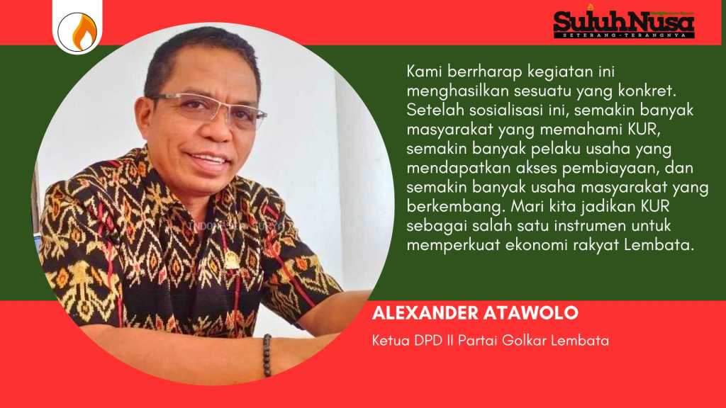 Golkar Lembata Fasilitasi 100 UMKM Lintas Partai Ikut Sosialisasi KUR Bank NTT